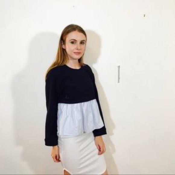 ZARA TRUFALUC COLLECTION PEPLUM SWEATER TOP S 0297 - Picture 3 of 8